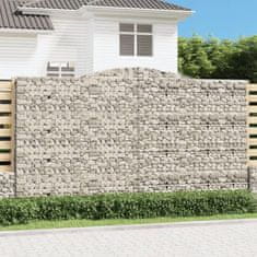 Vidaxl Oblúkový gabionový kôš 5 ks 400x30x220/240cm pozinkované železo