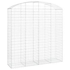 Vidaxl Oblúkový gabionový kôš 200x50x200/220 cm pozinkované železo