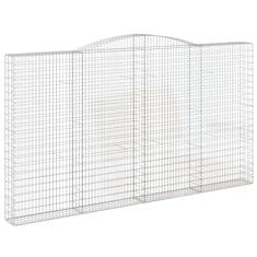 Vidaxl Oblúkový gabionový kôš 8 ks 400x30x220/240cm pozinkované železo