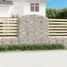 Vidaxl Oblúkový gabionový kôš 200x30x200/220 cm pozinkované železo