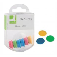 Q-Connect Magnety 20mm mix farieb 6 ks
