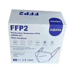 AIBANA respirátor FFP2, CE, 20ks balenie, biely