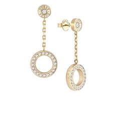 Guess Štýlové visiace náušnice Circle Lights JUBE03161JWYGT/U