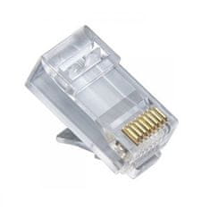 XtendLan Konektor UTP RJ45 CAT5e, drôt, okrúhly, 50µ