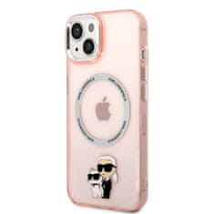 Karl Lagerfeld  MagSafe kompatibilný kryt IML Karl and Choupette NFT pre iPhone 14 Plus Pink