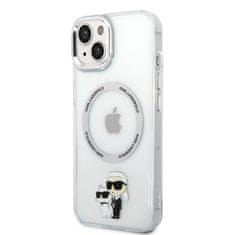 Karl Lagerfeld  MagSafe kompatibilný kryt IML Karl and Choupette NFT pre iPhone 14 Plus Transparent