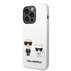 Karl Lagerfeld Zadný kryt and Choupette Liquid Silicone pre iPhone 14 Pro Max White