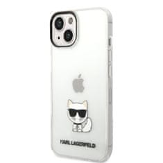 Karl Lagerfeld Zadný kryt s logom Choupette pre iPhone 14 Plus Transparent