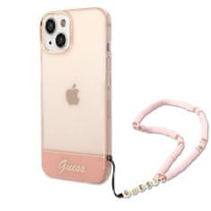 Guess Zadný kryt PC/TPU Camera Outline Translucent pre iPhone 14 Plus Pink