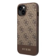 Guess Zadný kryt 4G Stripe pre iPhone 14 Plus Brown