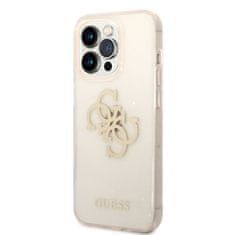 Guess  TPU Big 4G Full Glitter zadný kryt pre iPhone 14 Pro Gold