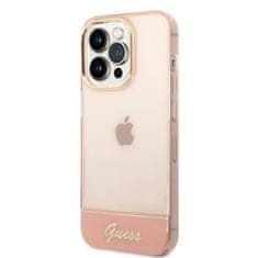 Guess Zadný kryt PC/TPU Camera Outline Translucent pre iPhone 14 Pro Max Pink