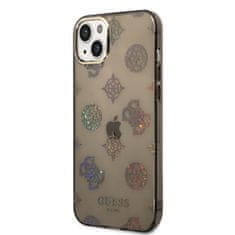 Guess  PC/TPU Peony Glitter zadný kryt pre iPhone 14 Plus Black