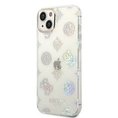 Guess  PC/TPU Peony Glitter zadný kryt pre iPhone 14 Plus White