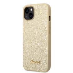 Guess  PC/TPU Glitter Flakes Metal Logo Zadný kryt pre iPhone 14 Plus Gold