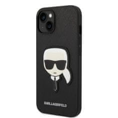 Karl Lagerfeld Zadný kryt PU Saffiano Karl Head pre iPhone 14 Plus Black