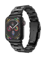 Techsuit Oceľový remienok TopQ Watchband W036 pre Apple Watch 3-4-5-6-7-SE 38-40-41 mm čierny 76360