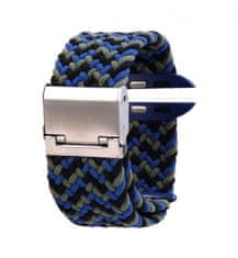 TopQ Pletený remienok Braid pre Apple Watch 3-4-5-6-SE 42-44mm modro-šedý 60392