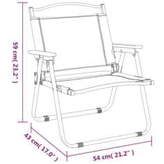 Vidaxl Kempingové stoličky 2 ks čierne 54x43x59cm oxfordská látka