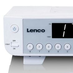 LENCO KCR-11 white - Kuchynské rádio, 0,9" biely LED displej
