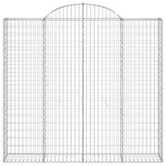 Petromila vidaXL Oblúkové gabiónové koše 2ks 200x30x180/200cm pozinkované železo