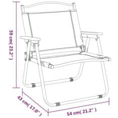 Vidaxl Kempingové stoličky 2 ks zelené 54x43x59 cm oxfordská látka