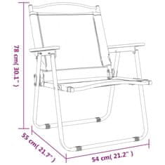 Vidaxl Kempingové stoličky 2 ks béžové 54x55x78 cm oxfordská látka