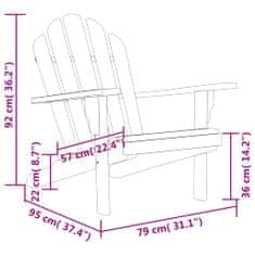 Vidaxl Záhradné stoličky 2 ks Adirondack 79x95x92 cm masívny teak