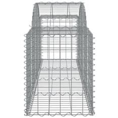 Vidaxl Oblúkový gabionový kôš 8 ks 200x50x60/80 cm pozinkované železo