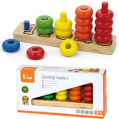 Viga Toys Učenie čísel a farieb Vzdelávacia pyramída 