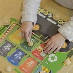 Masterkidz Magnetická tabuľa na triedenie odpadu Montessori Recyklačné auto