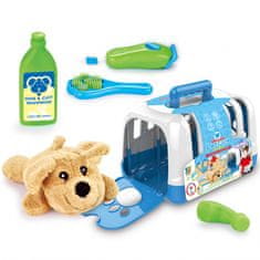 WOOPIE Little Vet Set Dog Transporter 6 el.