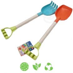 WOOPIE GREEN Súprava lopaty a hrable na piesok 51 cm BIODEGRADOUS ORGANIC MATERIAL