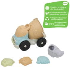 WOOPIE  GREEN Sand Truck Set Bucket 7 eq. BIODEGRADOUS ORGANIC MATERIAL