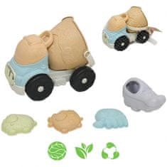 WOOPIE  GREEN Sand Truck Set Bucket 7 eq. BIODEGRADOUS ORGANIC MATERIAL