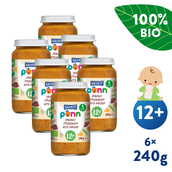 Salvest BIO Hovädzí stroganov s paštrnákom 6 x 240 g