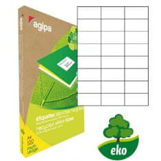 Agipa Etikety univerzálne recyklované 70x37mm A4 100 hárkov