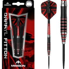 Mission Sada šípok steel Darryl Fitton Black-Red Electro 22g, 95% wolfram