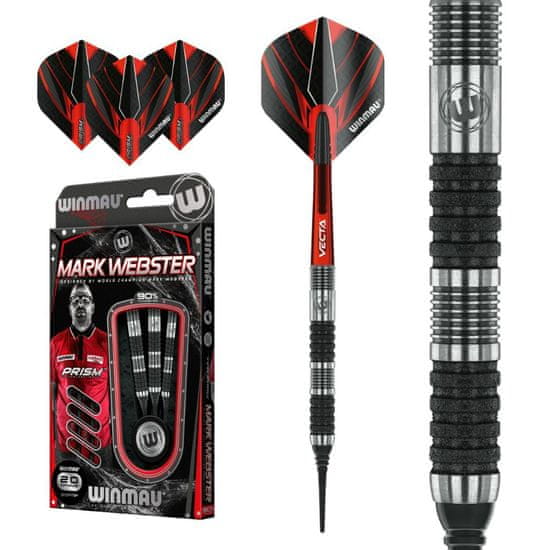 Winmau Šípky soft Mark Webster 20g, 90% wolfram