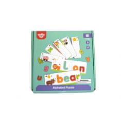 Tooky Toy Montessori Abeceda Puzzle Učenie písmená Slová Zvieratá 57 el.