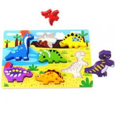 Tooky Toy Hračka Hrubé Montessori puzzle Dinosaury Zodpovedajúce tvary