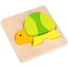 Tooky Toy Puzzle Montessori puzzle Hrubé bloky Želva 5 el.