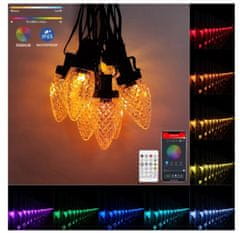 BOT Smart LED vianočný a párty reťaz Strawberry SL2 10 metrov Tuya RGB WiFi a BT