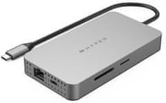 Hyper Drive Dual 4K HDMI 10v1 USB-C Hub, strieborná