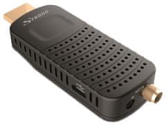 STRONG DVB-T/T2 tuner HDMI stick SRT 82/ Full HD/ H.265/HEVC/ externá anténa/ EPG/ PVR/ HDMI/ USB/ micro USB/ IR/ čierny