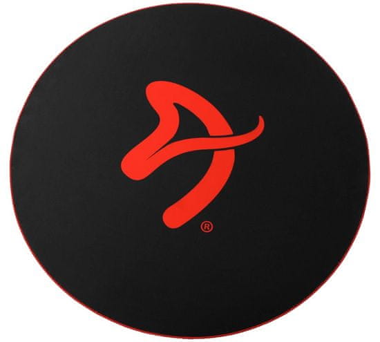 Arozzi Zona Floorpad Red/ ochranná podložka na podlahu/ guľatá 121 cm priemer/ čierna s červeným logom