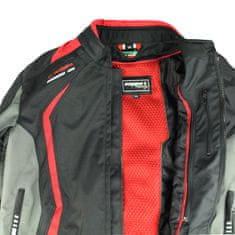 Cappa Racing Bunda moto AREZZO textilná čierna/červená 3XL