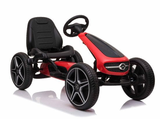 Super-Toys PEDÁLOVÁ MOTOKÁRA MERCEDES LICENCIA EVA KOLESÁ, MÄKKÉ SEDADLO S LOGOM MB KVALITA /XMX610