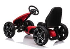 Super-Toys PEDÁLOVÁ MOTOKÁRA MERCEDES LICENCIA EVA KOLESÁ, MÄKKÉ SEDADLO S LOGOM MB KVALITA /XMX610