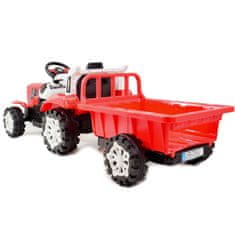 Super-Toys AKUMULÁTOROVÝ TRAKTOR S PRÍVESOM, MÄKKÉ SEDADLO, /HSD6601